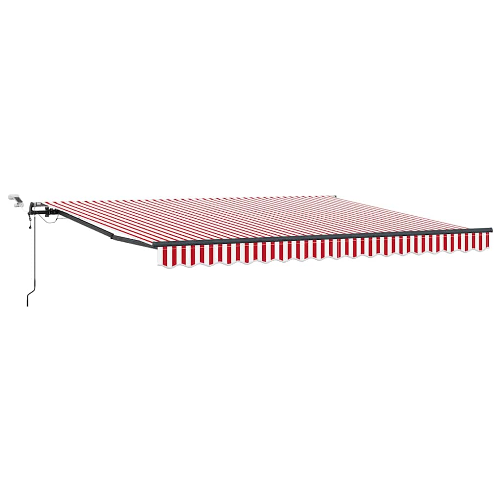 Skėtis Audinys su Raudona ir balta 400 × 350 cm Poliesteris