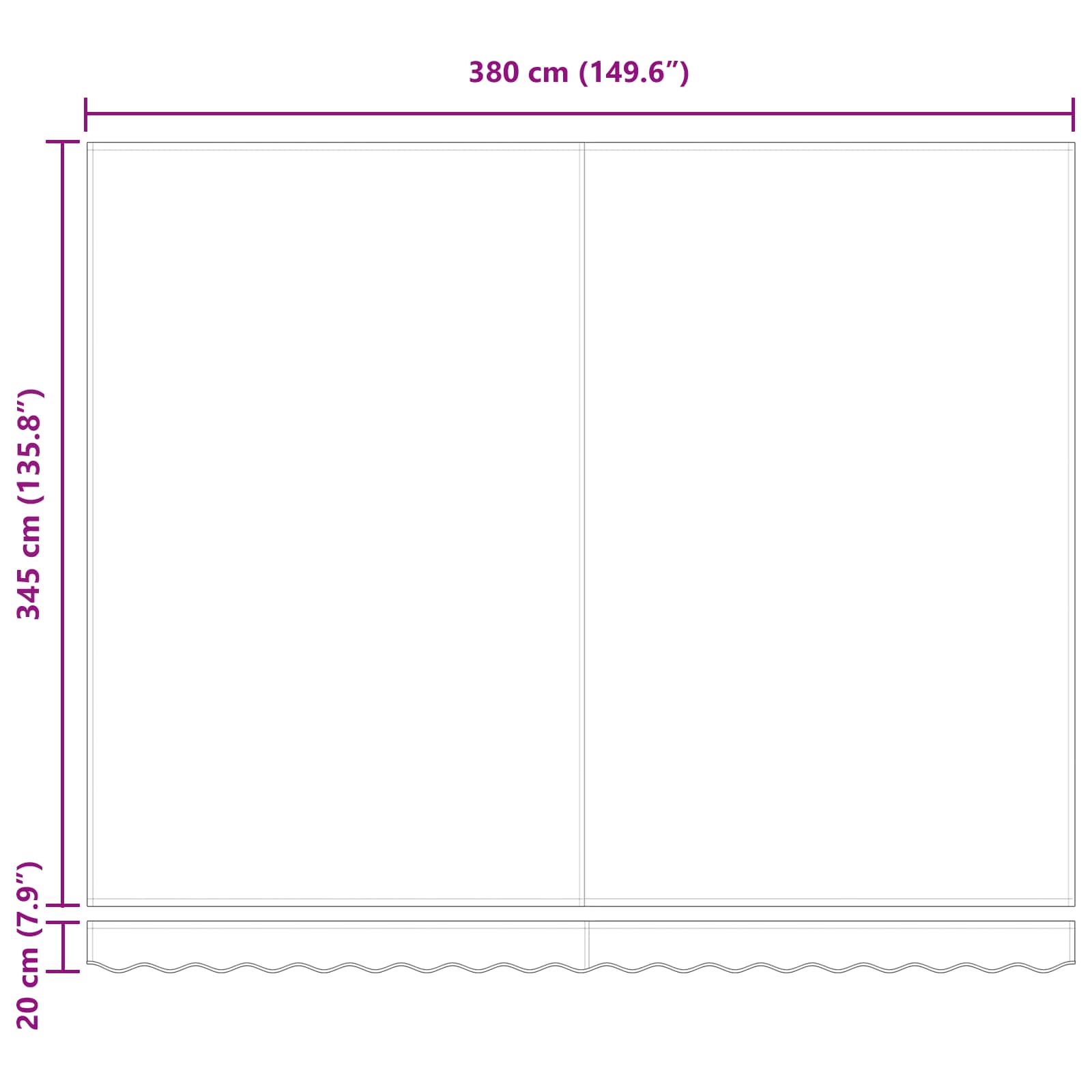 Ištraukiama markizė Įvairiaspalvis 400 × 350 cm