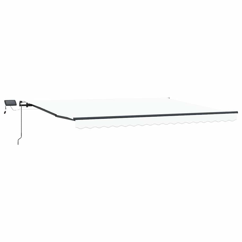 rankinė atitraukiama markizė su LED Balta 400x350 cm