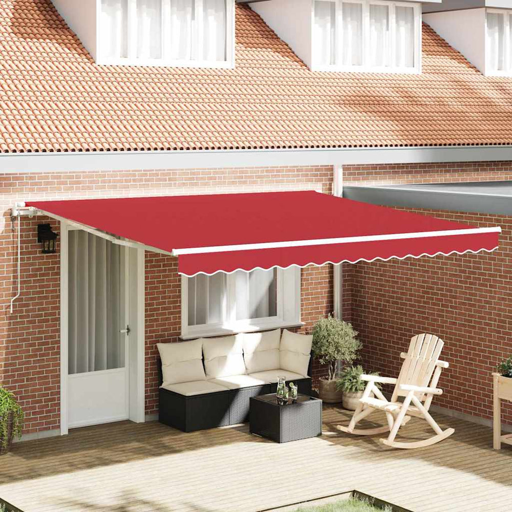 Įtraukiama markizė raudona Raudona 400 × 350 cm Raudona