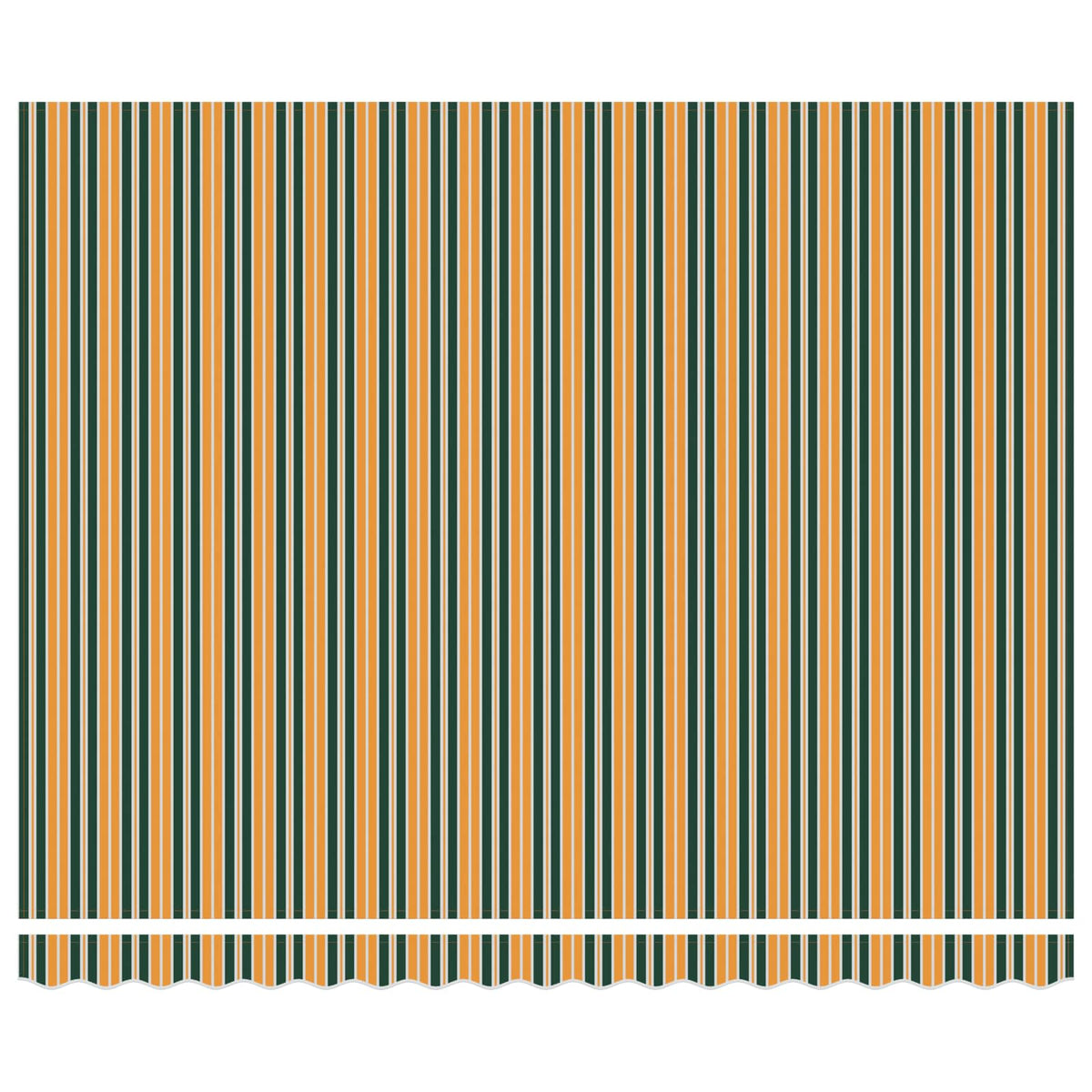 Ištraukiama markizė Žalia ir balta 400 × 350 cm Poliesteris