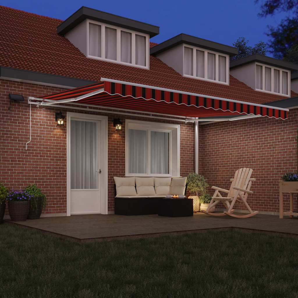Izvelkamais tents ar oranžu un brūnu 450 × 300 cm