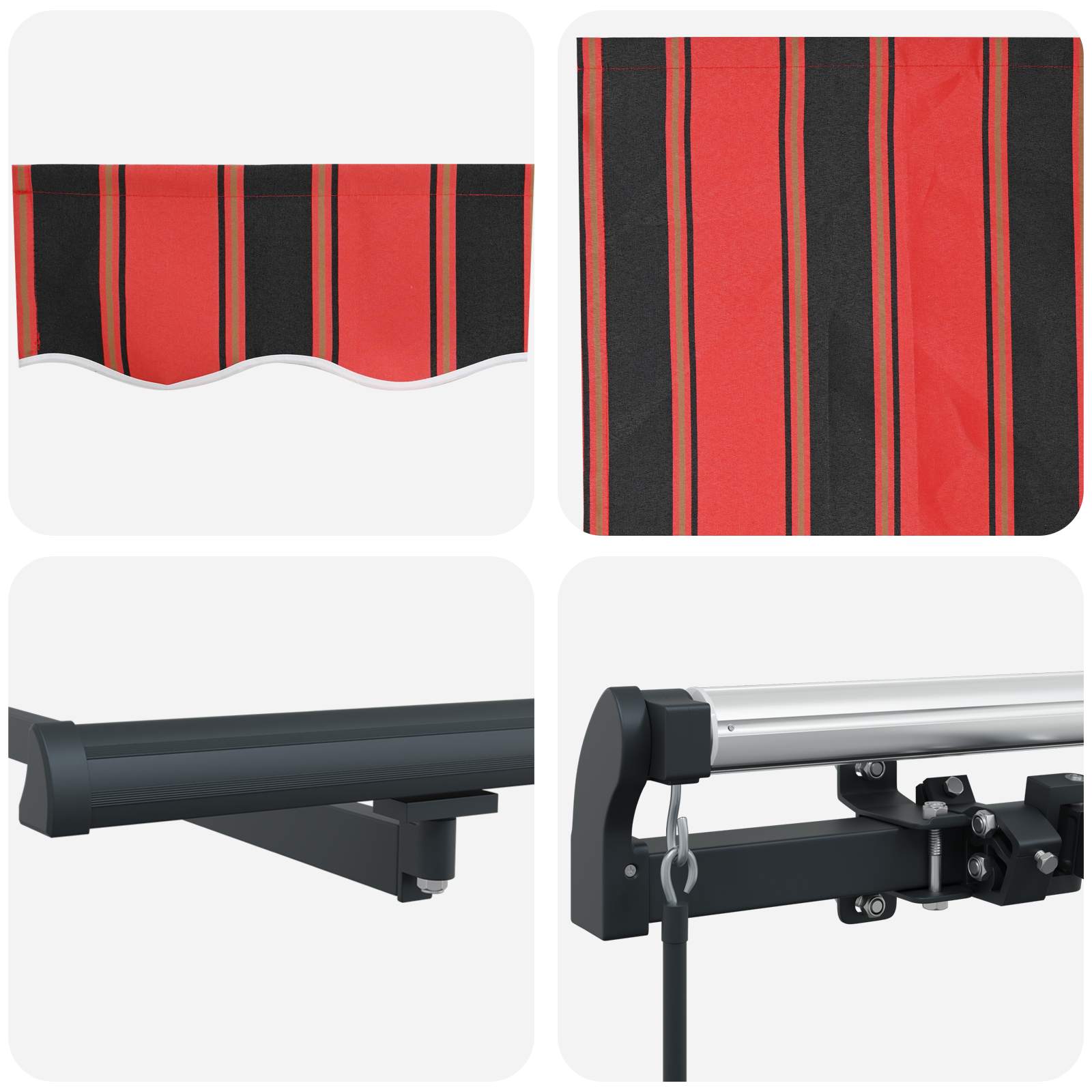 Retractable Awning Orange and Brown 450 x 300 cm