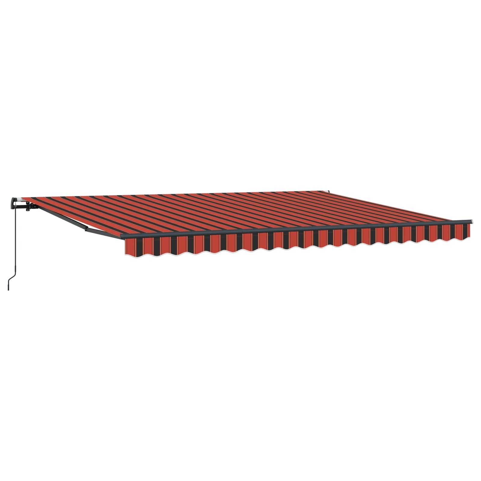 Retractable Awning Orange and Brown 450 x 300 cm