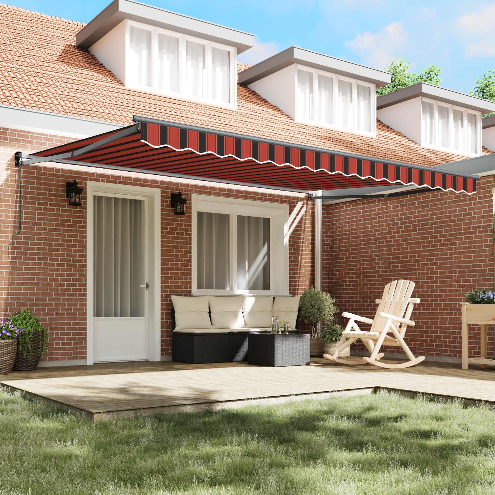 Orange and Brown Gazebo 450 x 300 x 165 cm