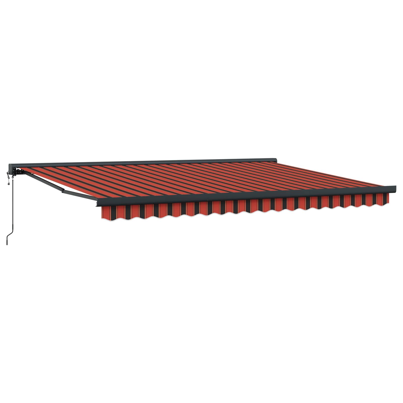 Automatinė įtraukiama markizė oranžinė ir ruda 450x300 cm