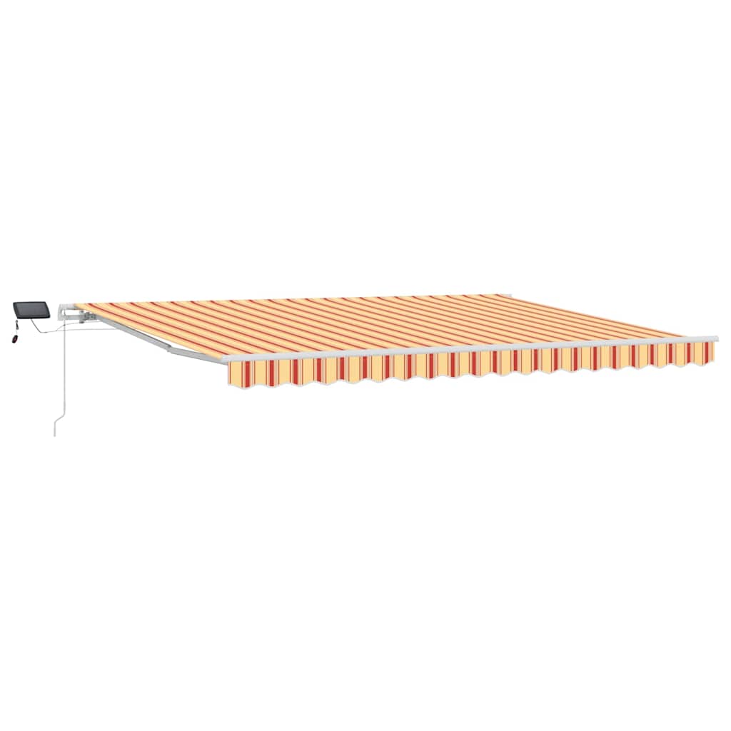 Manuāla teleskopiska nojume ar LED apgaismojumu dzeltenā un oranžā krāsā, 450x300 cm