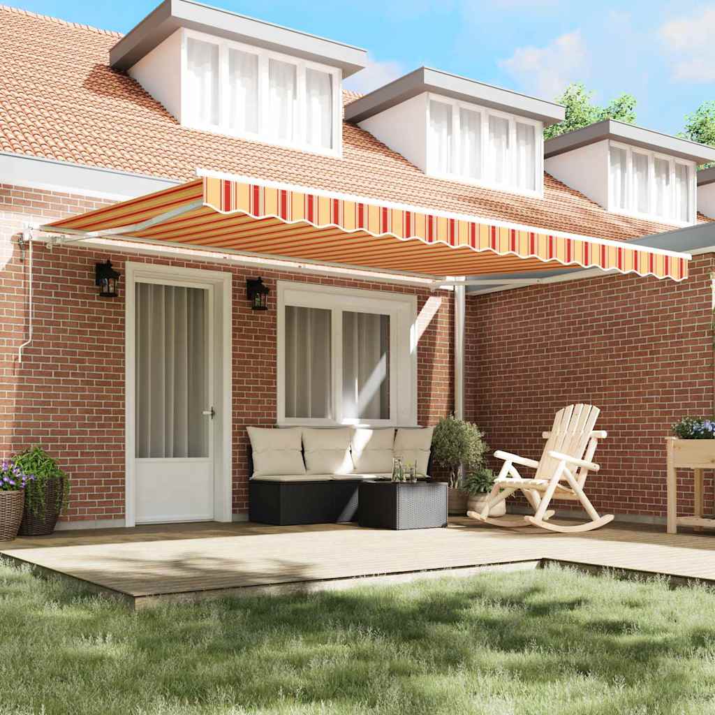 Automatinė Įtraukiama Markizė Geltona ir Oranžinė 450x300 cm