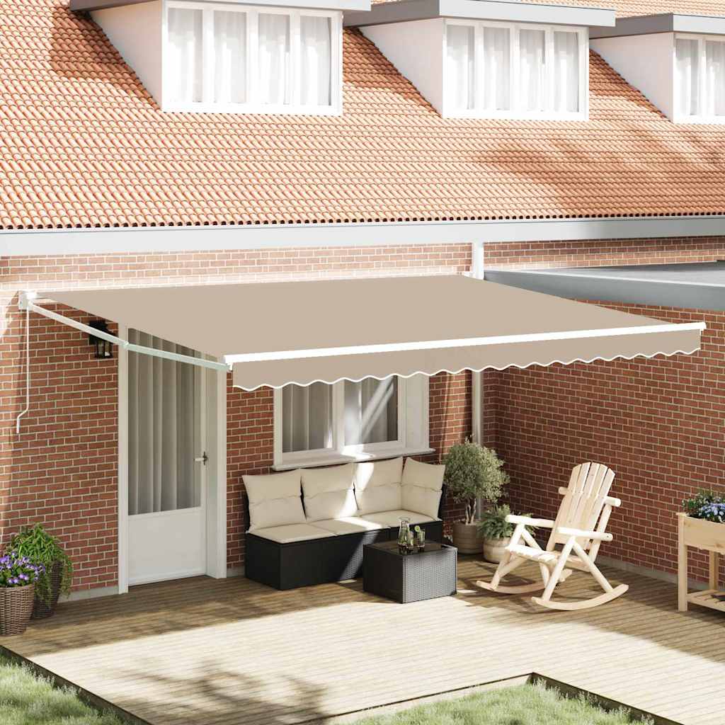 Gazebo Sand 450 x 300 x 165 cm Polyester and Metal