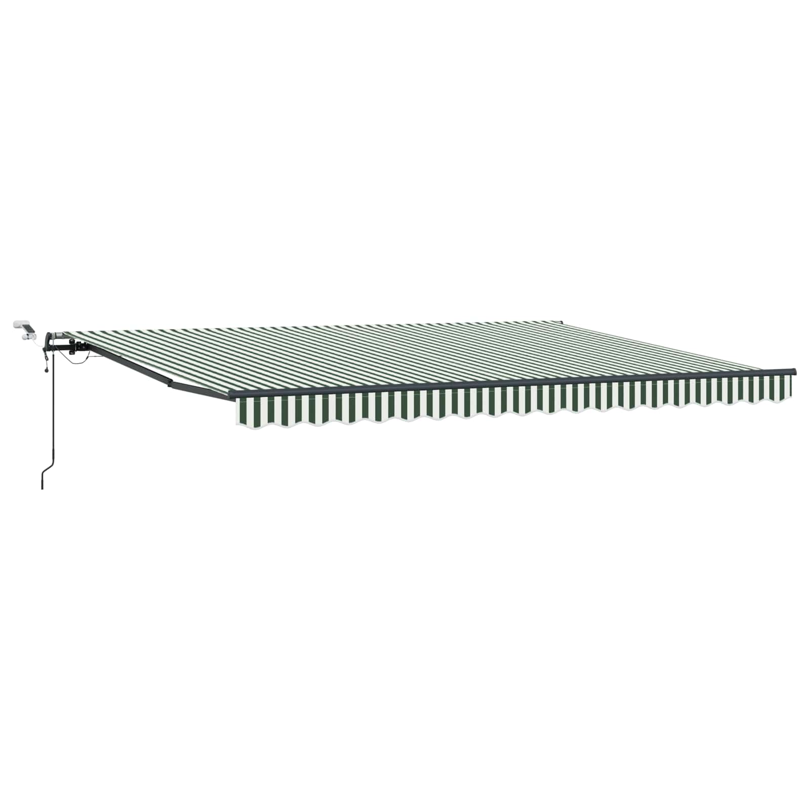 Skėtis Audinys su Žalia ir balta 450 × 300 cm Poliesteris