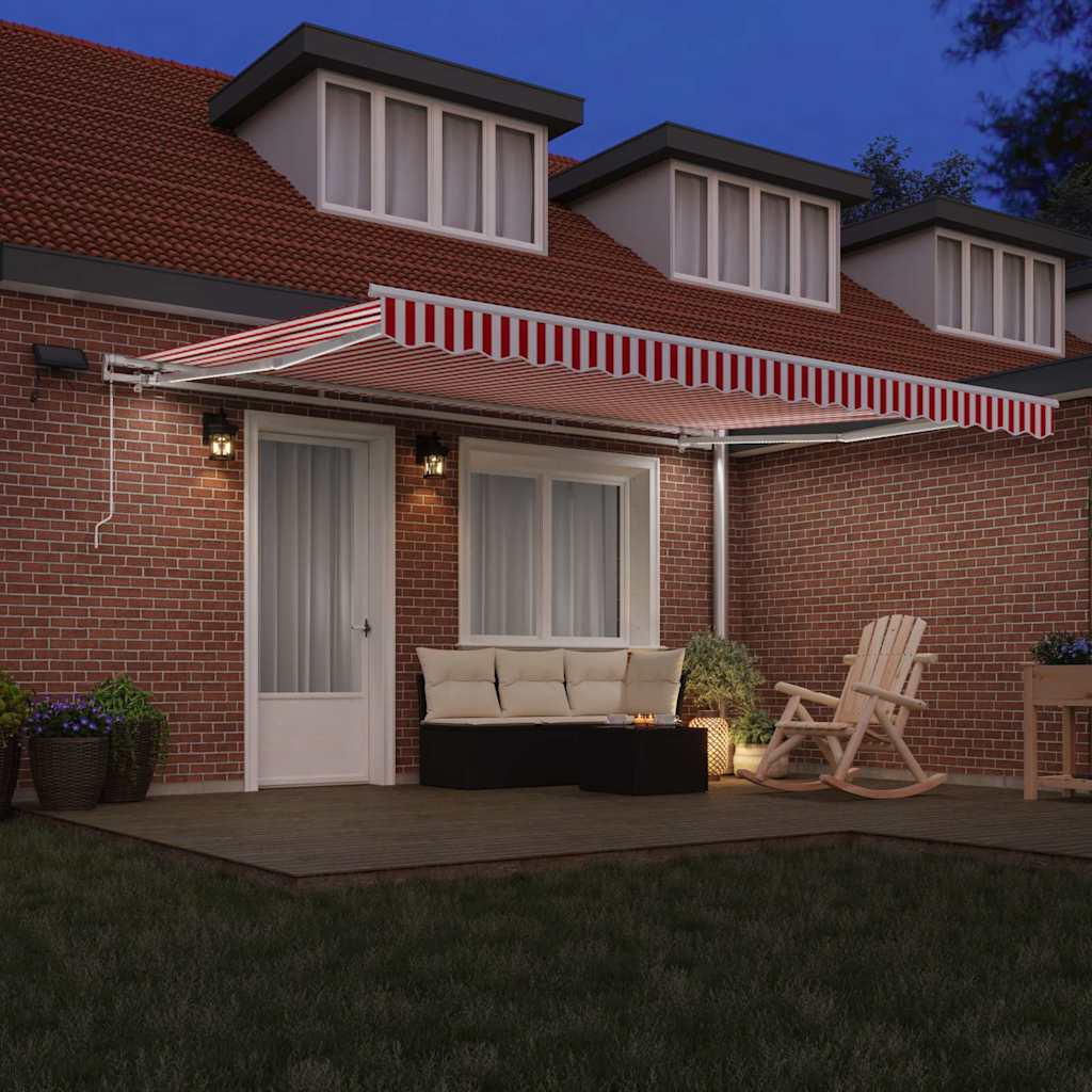 Izvelkams tents sarkans un balts 450 x 350 cm