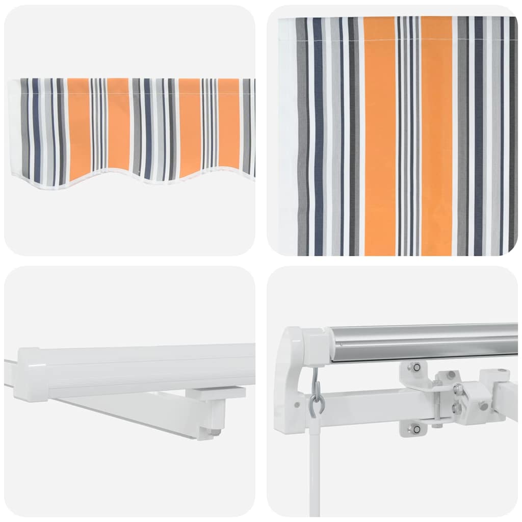 Retractable awning Multicolored 450 × 350 cm