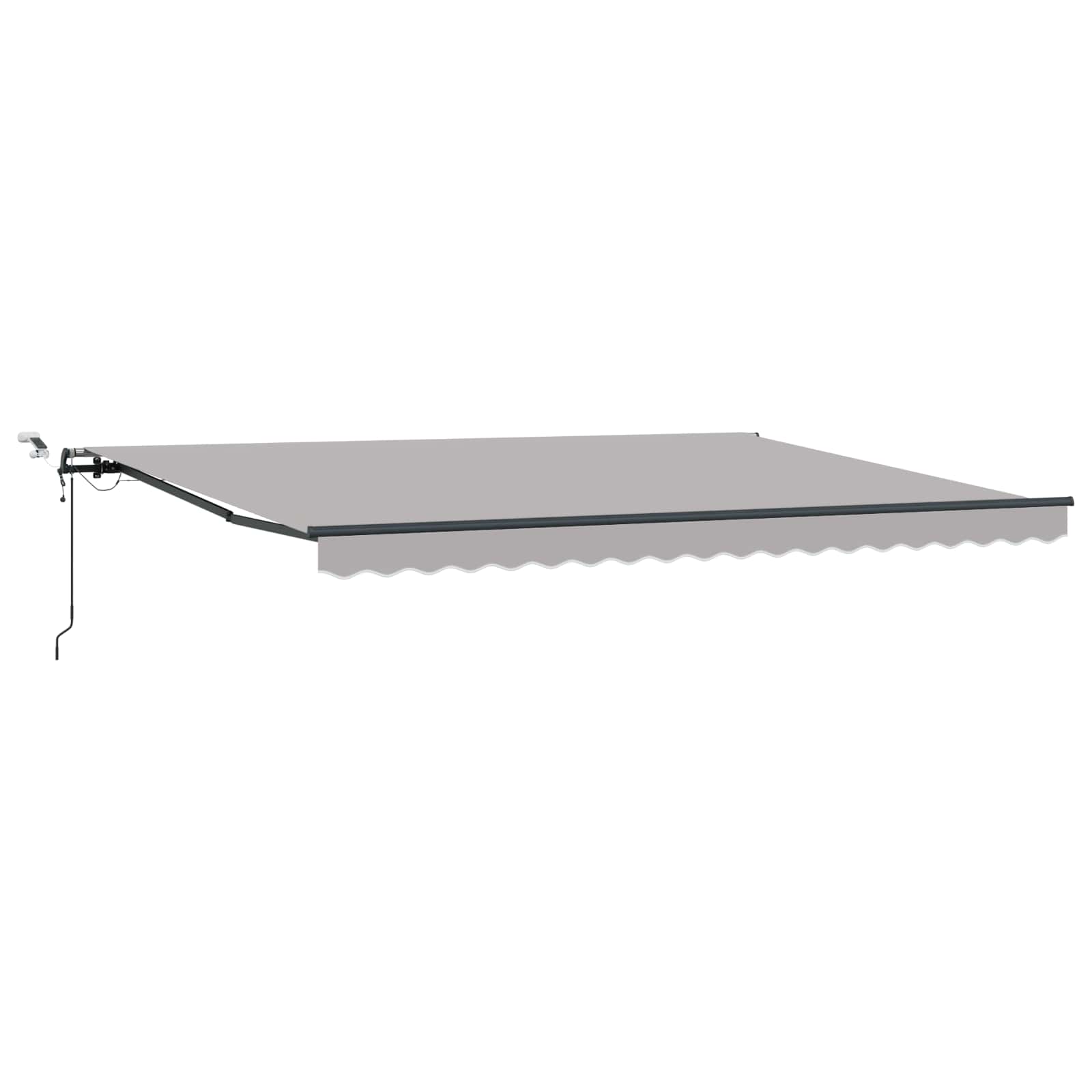 Skėtis Audinys su Šviesiai pilka 450 × 350 cm Poliesteris