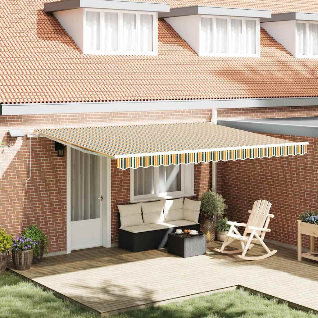 Retractable awning with 450 × 350 cm fabric