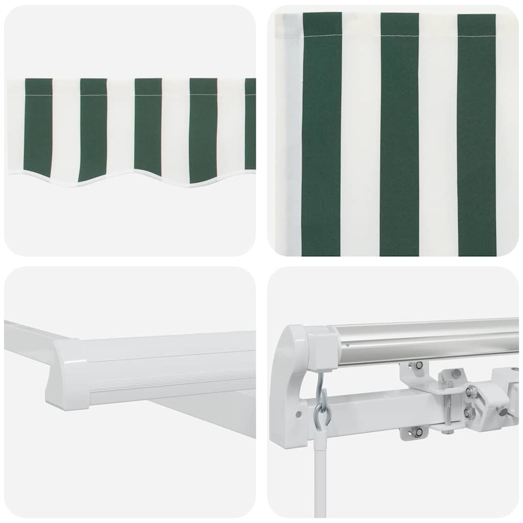 Gazebo Green and white 450 x 350 x 165 cm Polyester