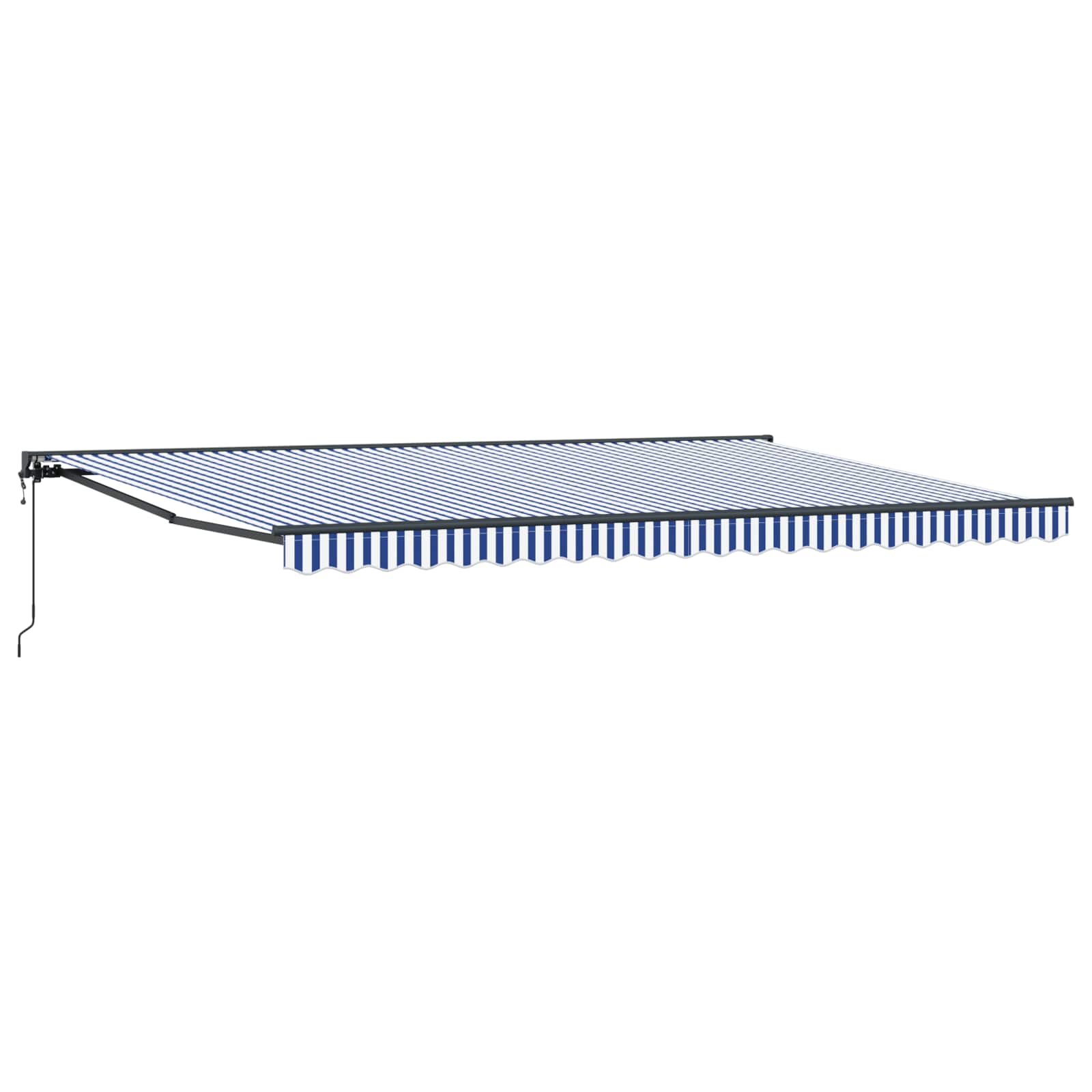 Retractable Awning Blue and White 500x300 cm fabric