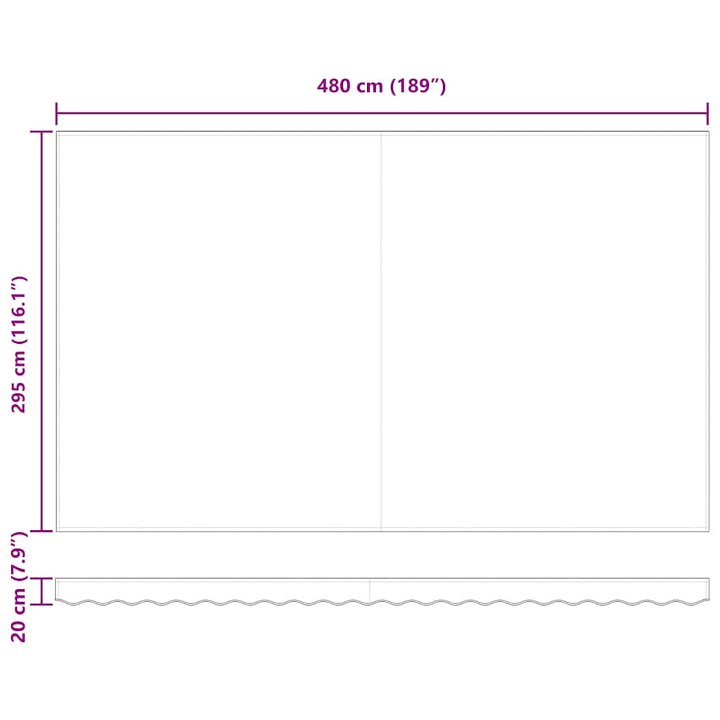 Ištraukiama markizė Antracitas 500 ×300 cm Audinys ir metalas