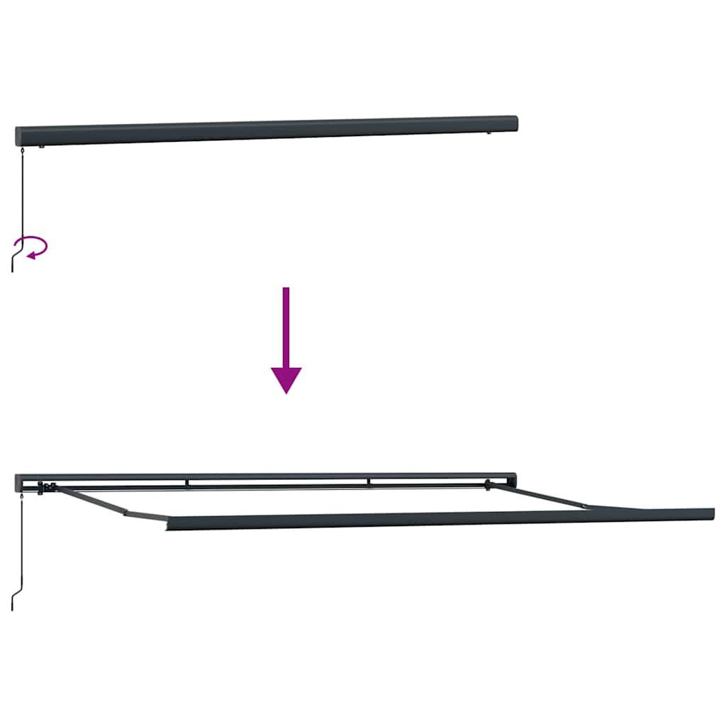 Ištraukiama markizė Antracitas 500 ×300 cm Audinys ir metalas