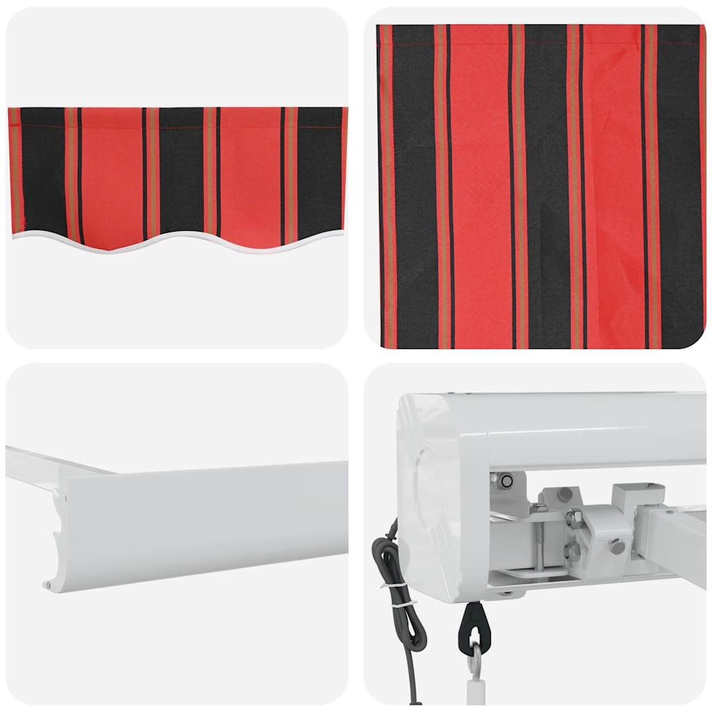 Automātiskā ievelkamā markīze oranžā un brūnā krāsā 500x300 cm