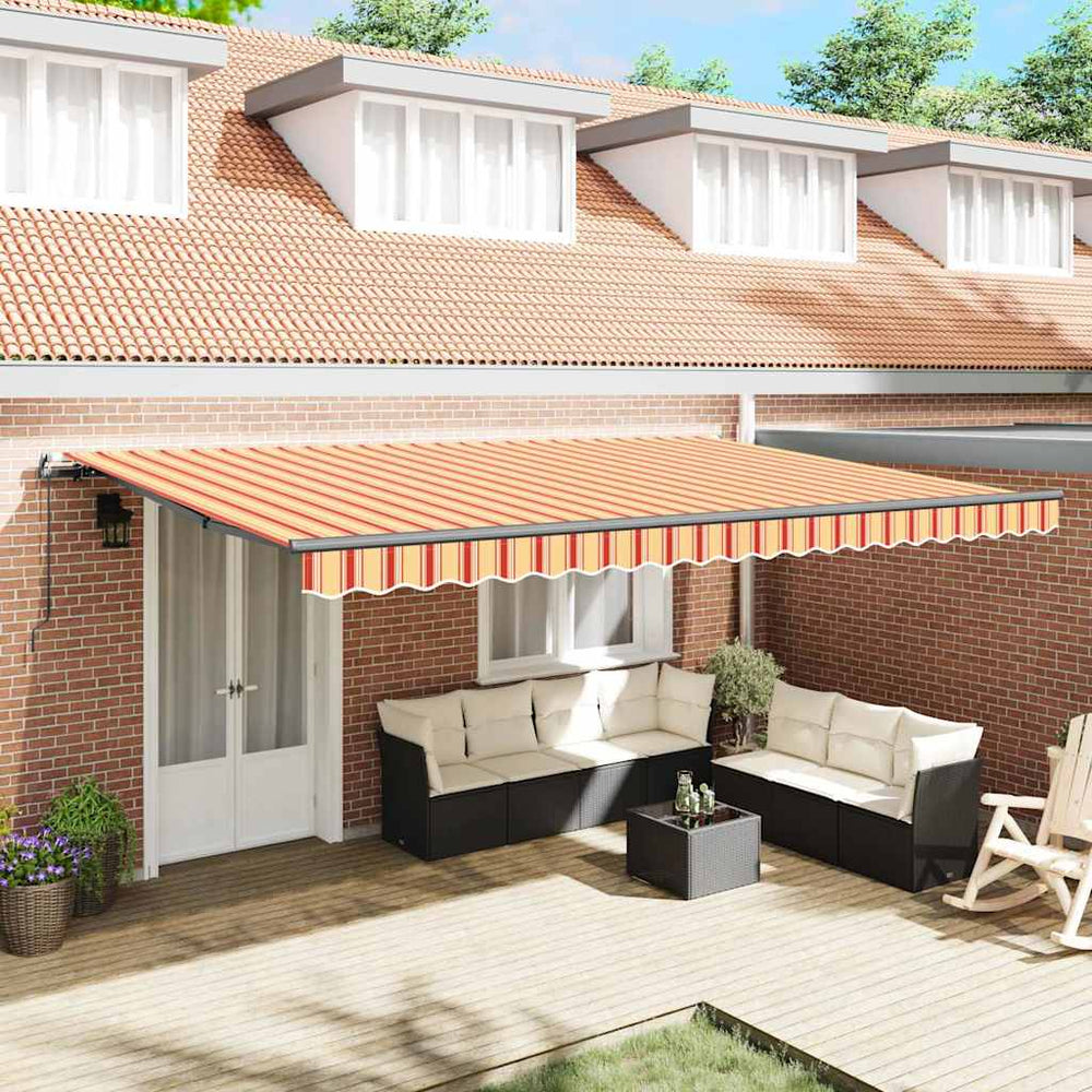 Ištraukiama markizė geltonos ir oranžinės spalvos 500 × 300 cm