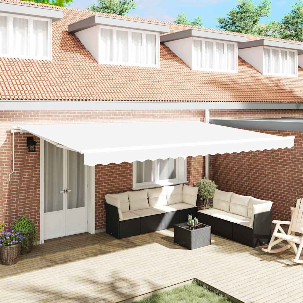Gazebo White 500 x 300 x 165 cm Polyester and Metal