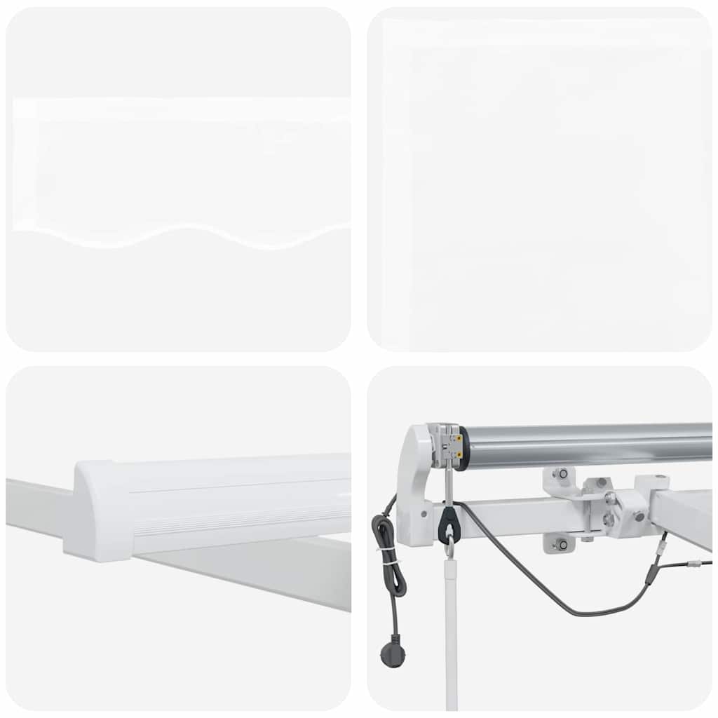 Retractable Awning White 500 × 300 cm Polyester and Metal