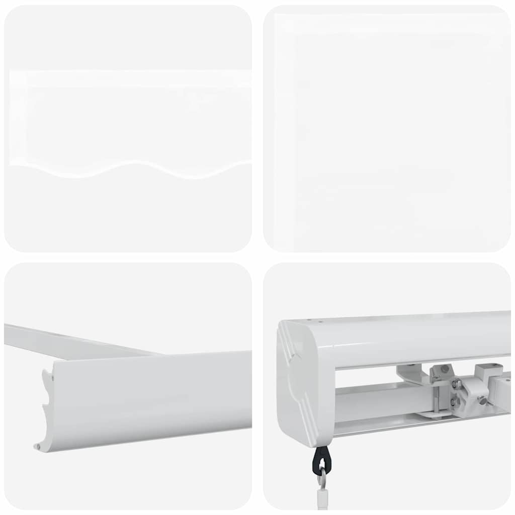 Retractable Awning White 500 × 300 cm Fabric and metal