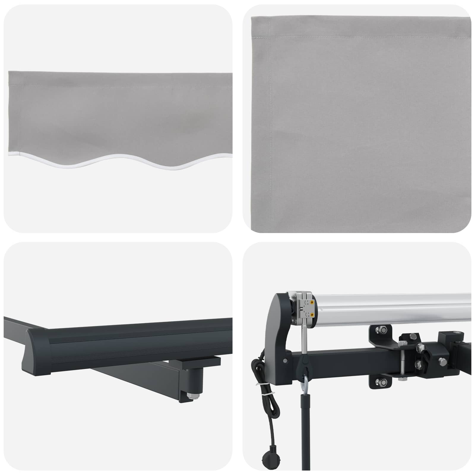 Izvelkama nojume Gaiši pelēka 500 × 300 cm