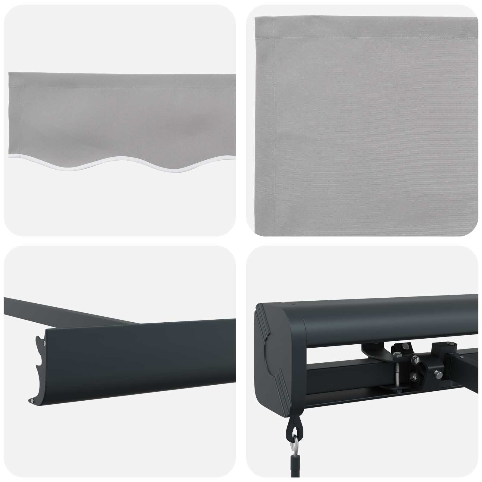 Retractable Awning Light Grey 500 × 300 cm
