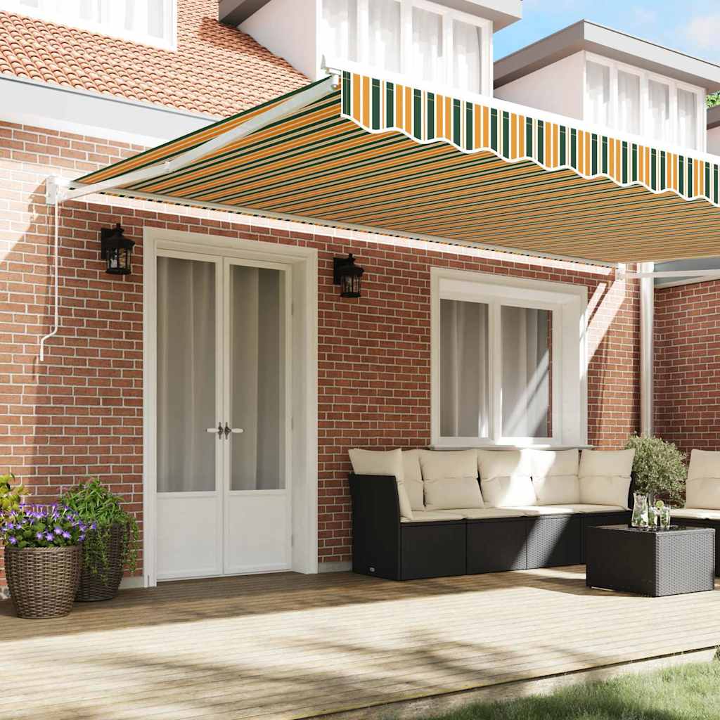 Retractable Awning Multicolour 500 × 300 cm