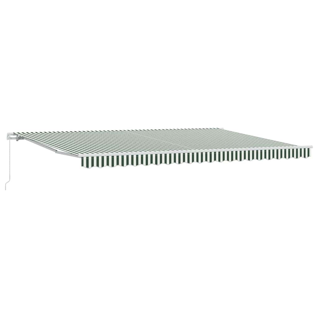 Izvelkamā markīze Zaļa un balta 500 × 300 cm