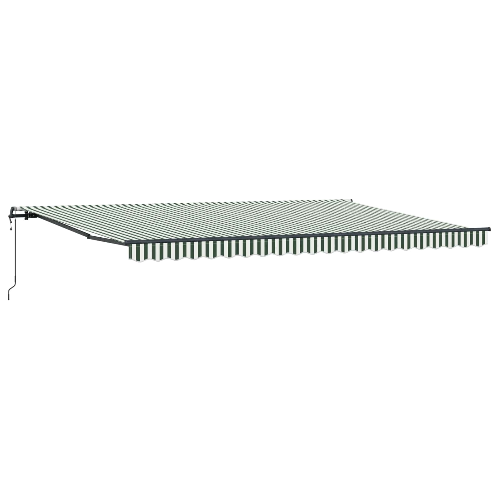 Izvelkamā markīze Zaļa un balta 500 × 300 cm