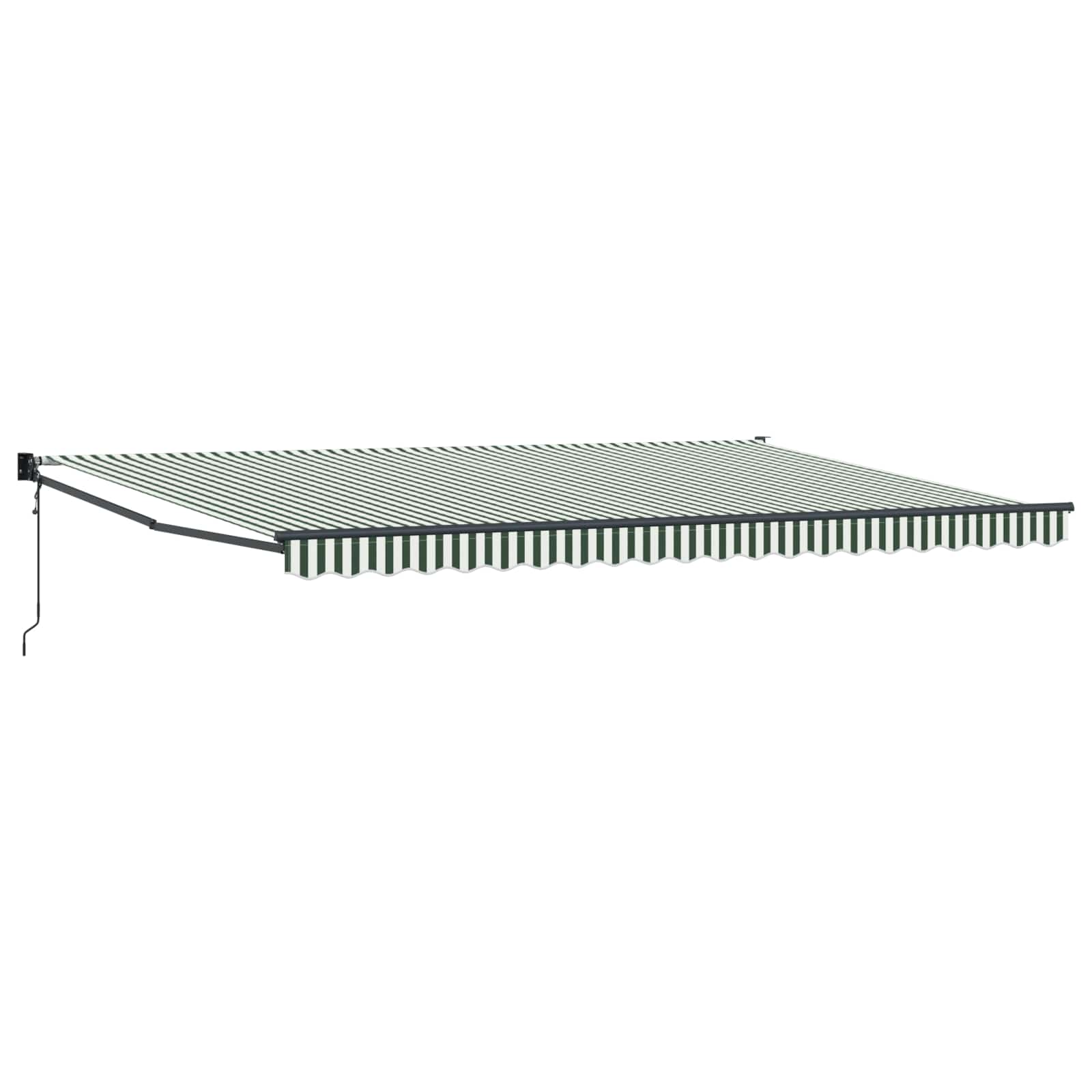 Izvelkamā markīze Zaļa un balta 500 × 300 cm