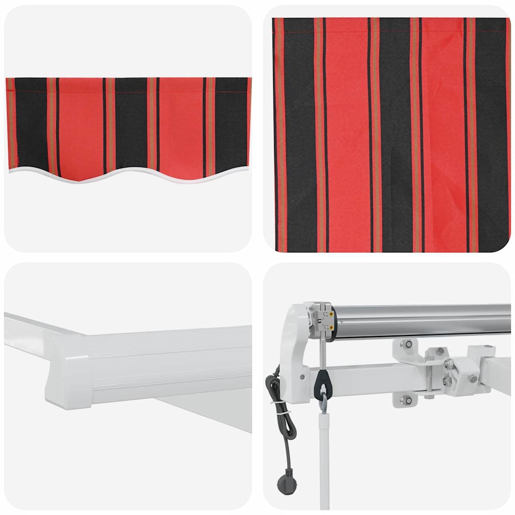 Electric Retractable Awning Orange and Brown 500 × 300 cm