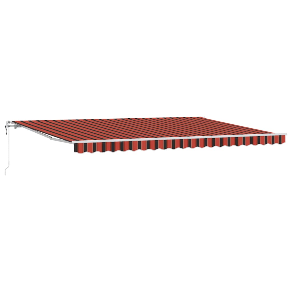 Ištraukiama markizė 500 × 350 cm oranžinė ir ruda