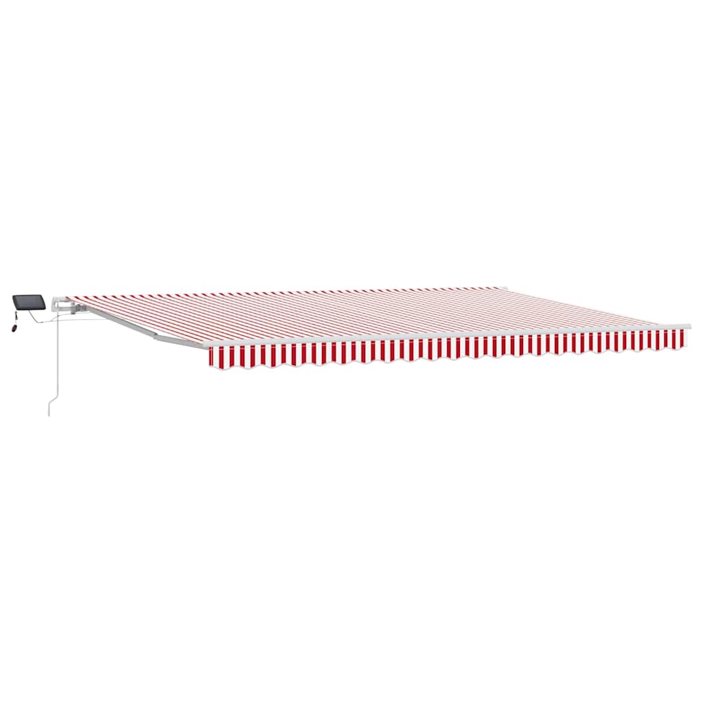 Retractable Awning Red and White 500 x 350 cm