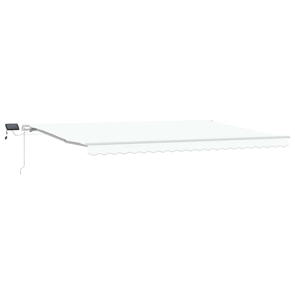 Retractable Awning White 500 × 350 cm Fabric and Steel