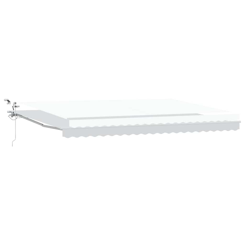 Retractable Awning White 500 × 350 cm Polyester and Metal