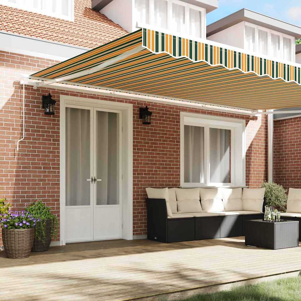 Retractable awning Multi-colored 500 × 350 cm