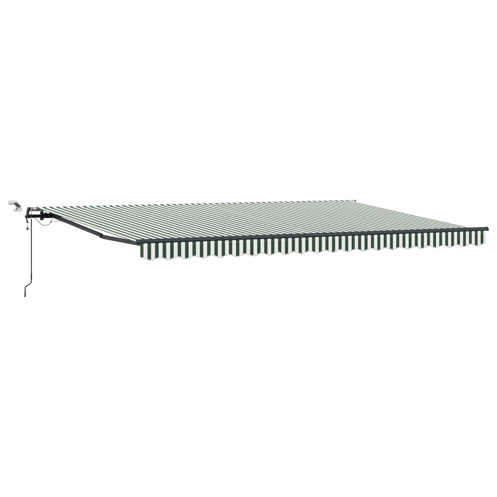 Awning Fabric Green and White 500 x 350 cm Polyester