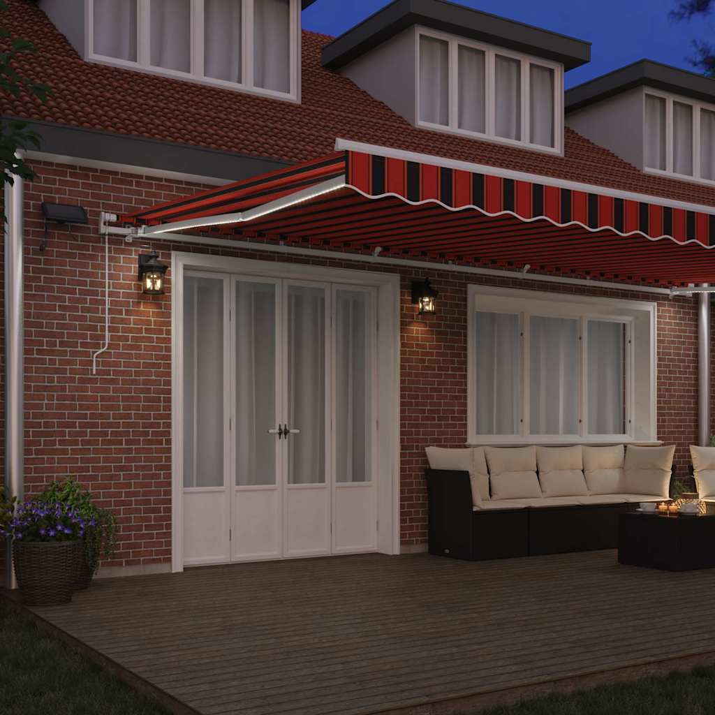 Retractable Awning Orange and Brown 600 x 300 cm