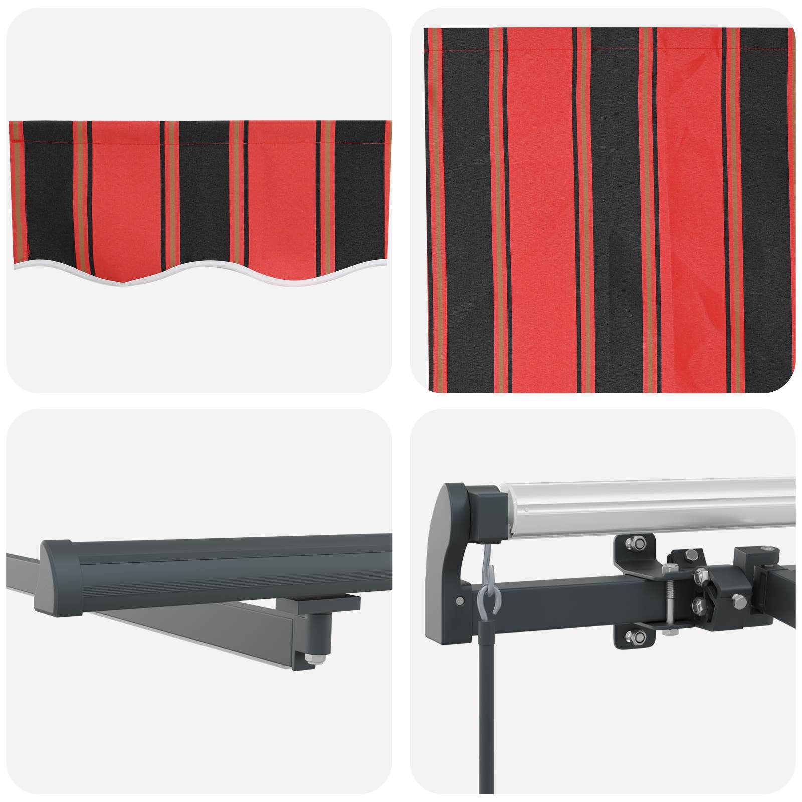 Retractable Awning Orange and Brown 600 × 300 cm Fabric