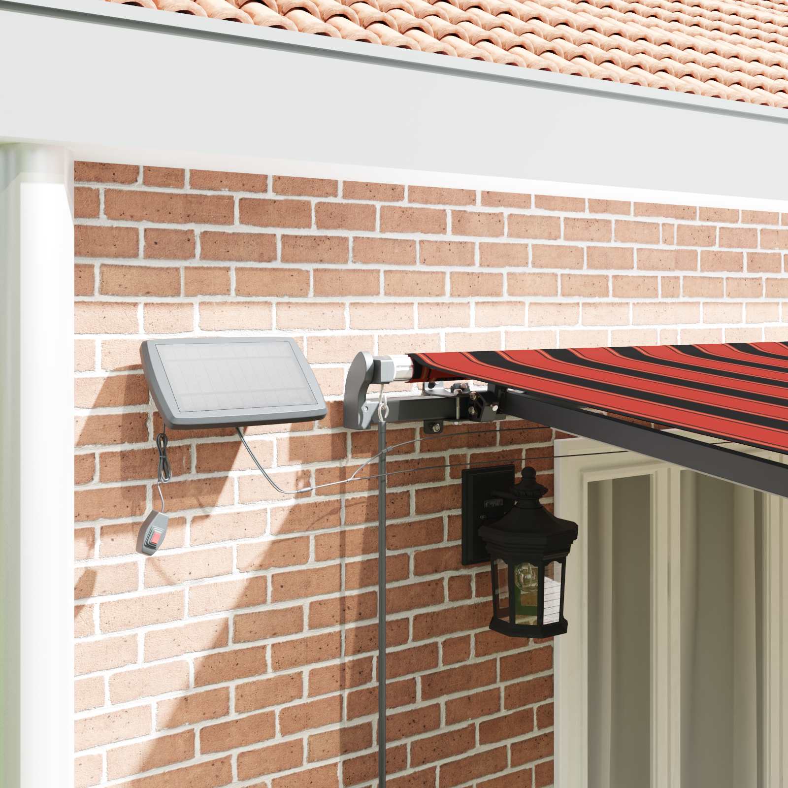 Retractable Awning Orange and Brown 600 × 300 cm Fabric
