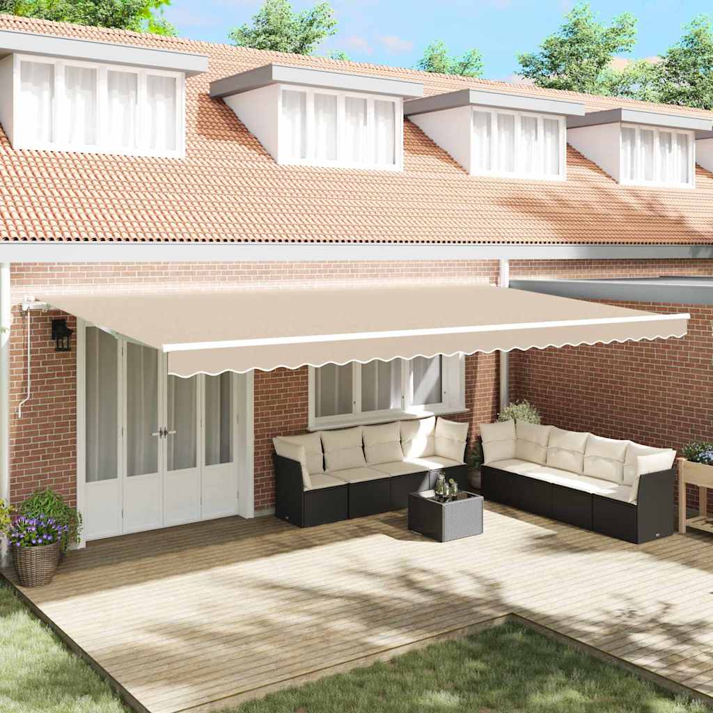 Ištraukiama markizė Smėlio 600 × 300 cm Audinys ir aliuminis