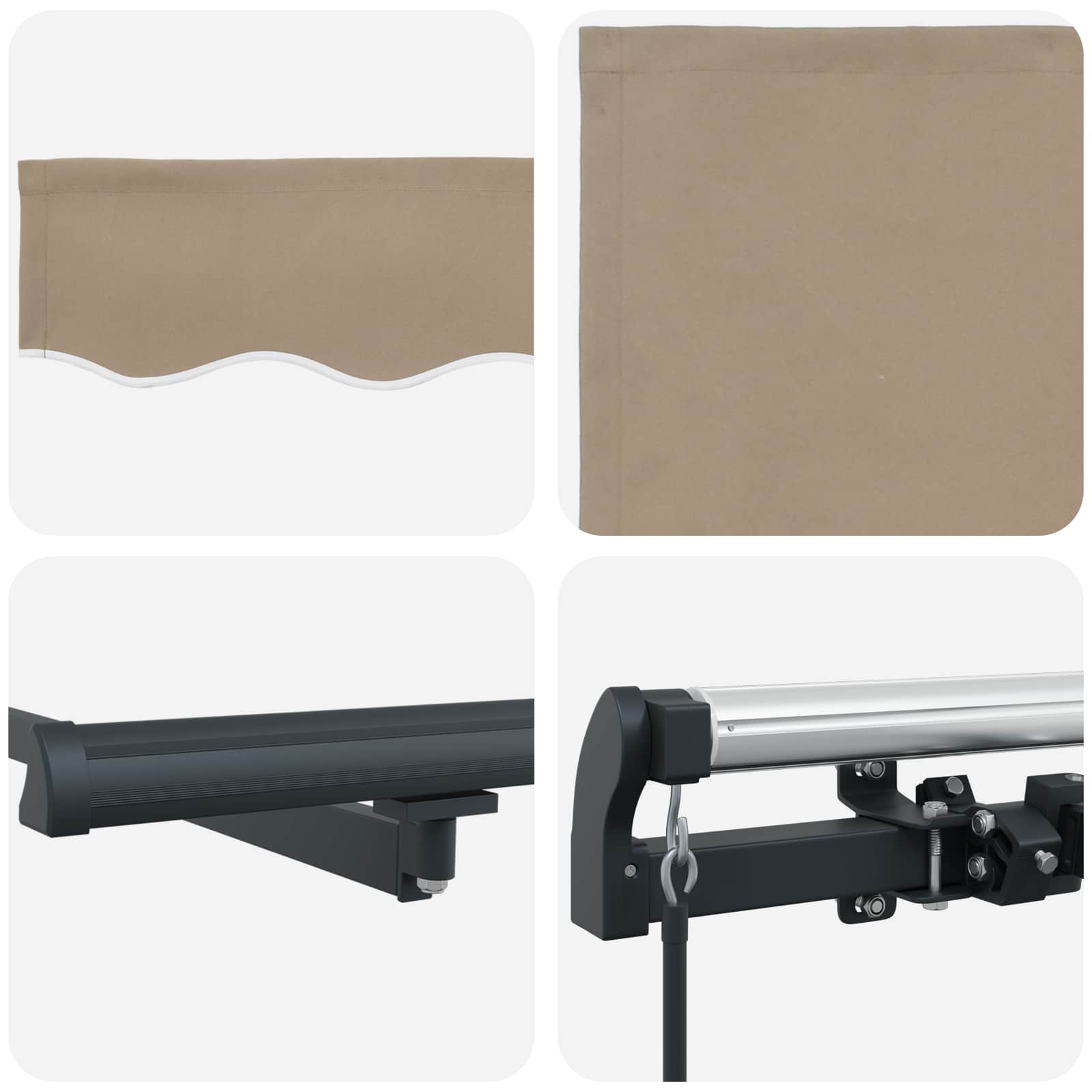 Retractable Awning Sand 600 x 300 cm Polyester and Steel