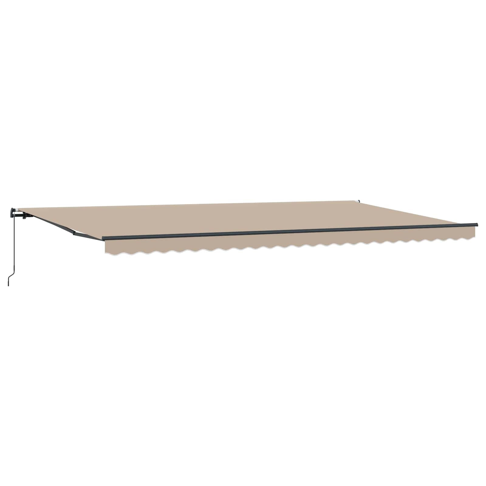 Retractable Awning Sand 600 x 300 cm Polyester and Steel