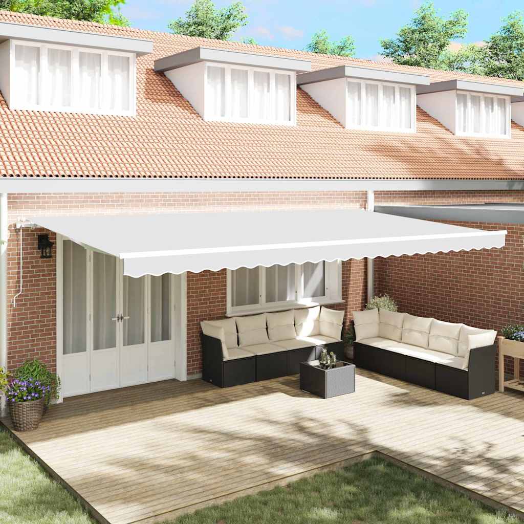 Elektrinė ištraukiama pavėsinė Baltas 600 × 300 cm