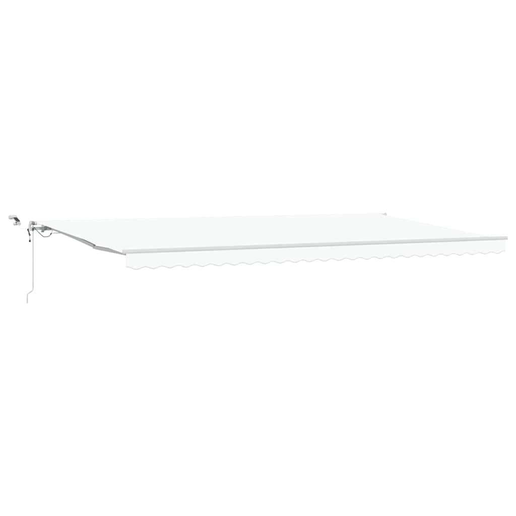 Ištraukiama markizė Balta 600 × 300 cm Poliesteris ir Metalas