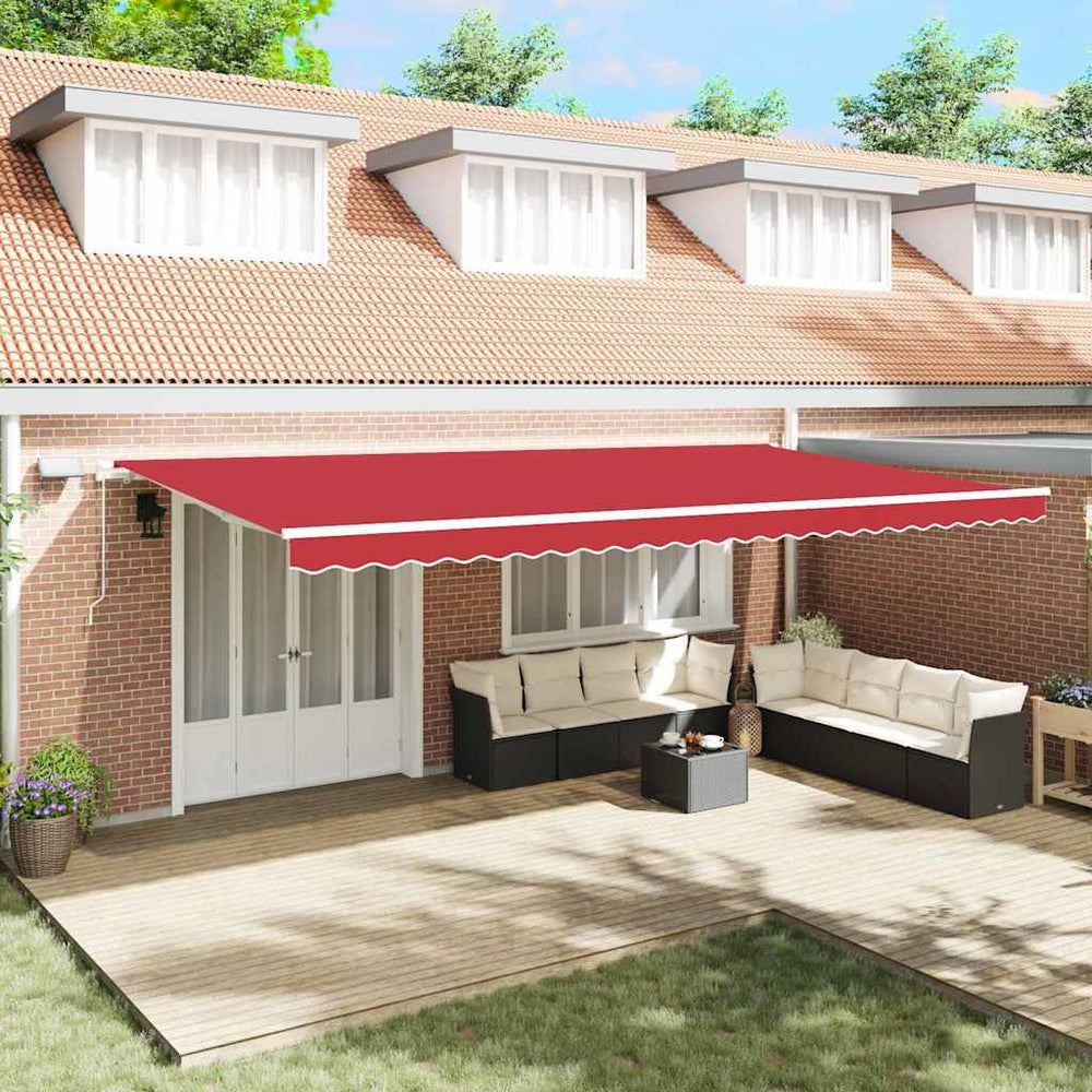 Ištraukiama markizė su Raudona 600 ×300 cm audinys