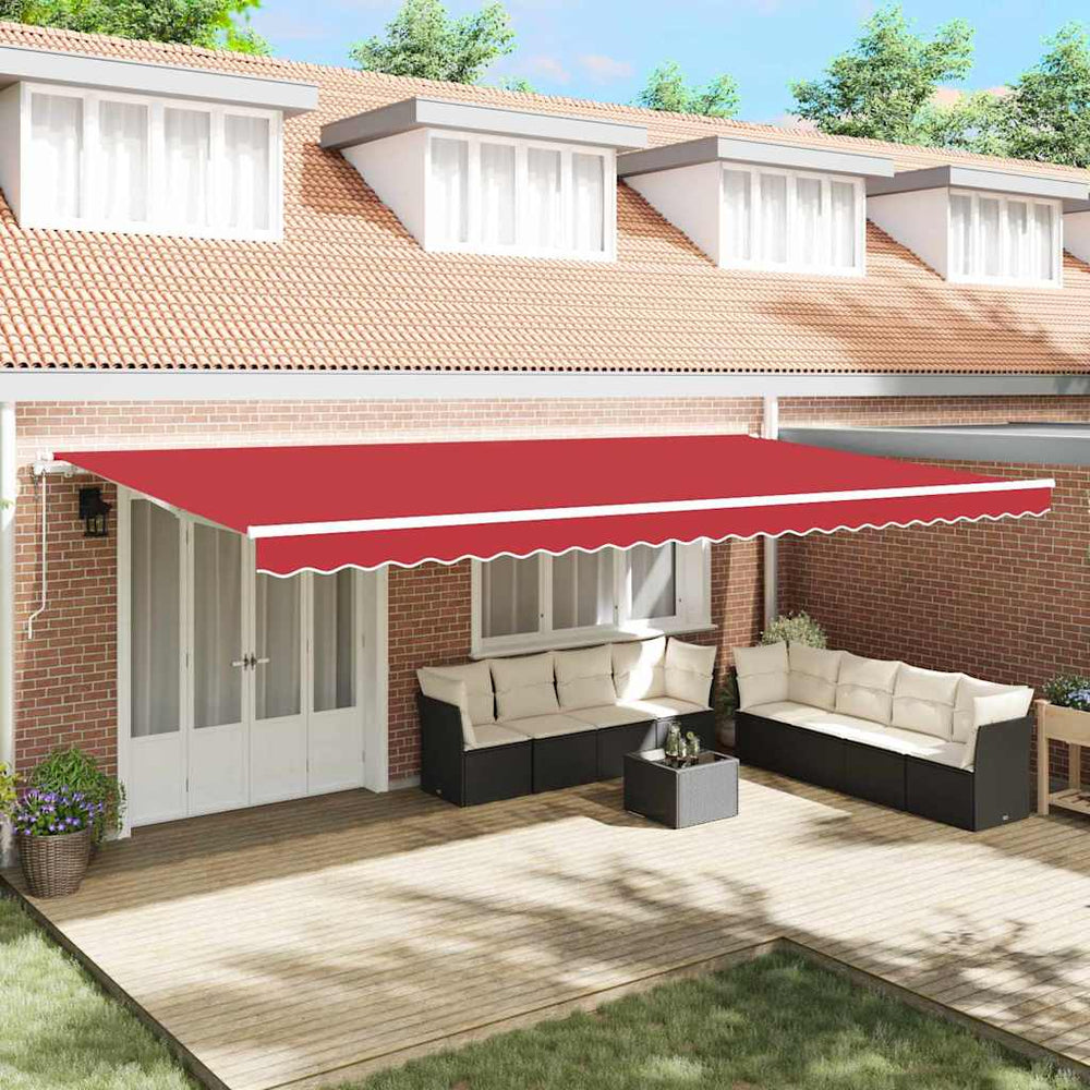 Ištraukiama markizė 600 × 300 cm Raudona